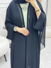 C 0997 Black Lace Abaya