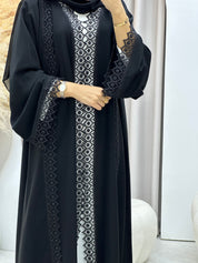 C RTW 0444 Black Classic Lace Abaya