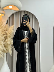 C RTW 0444 Black Classic Lace Abaya