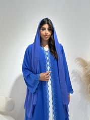 عباية مطبوعة بنقشة زنبق أسود C 1254