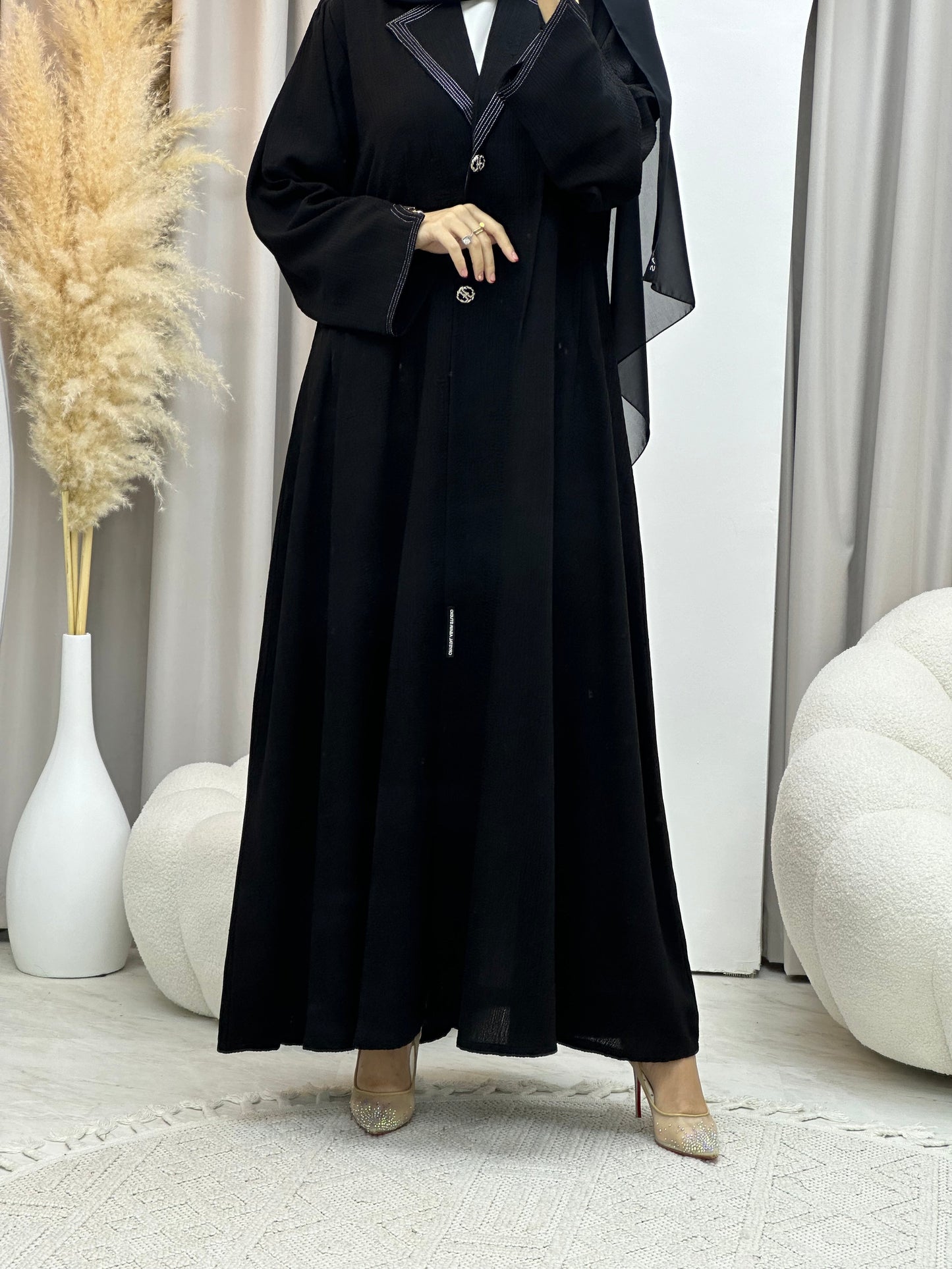 C RTW 0043 Black Eid Abaya