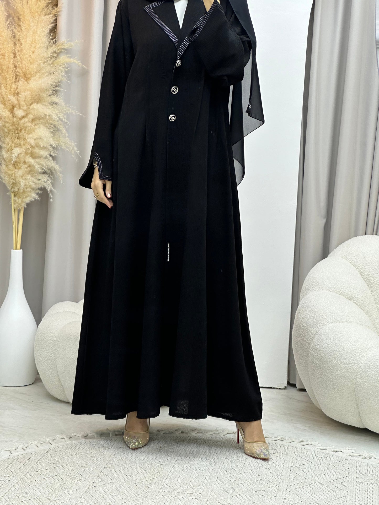 C RTW 0043 Black Eid Abaya