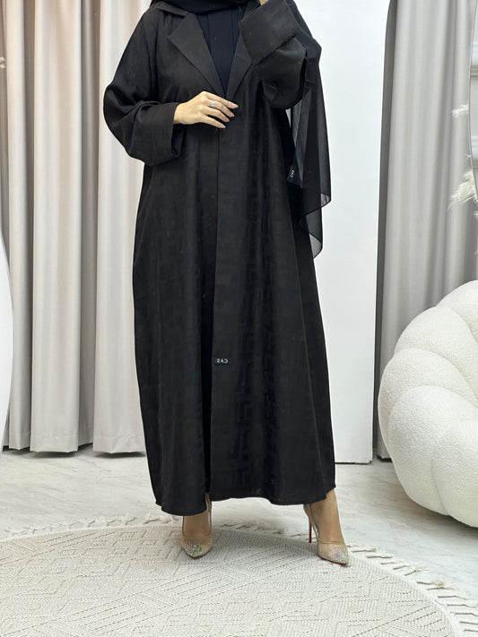 C Square Winter Black Coat Abaya