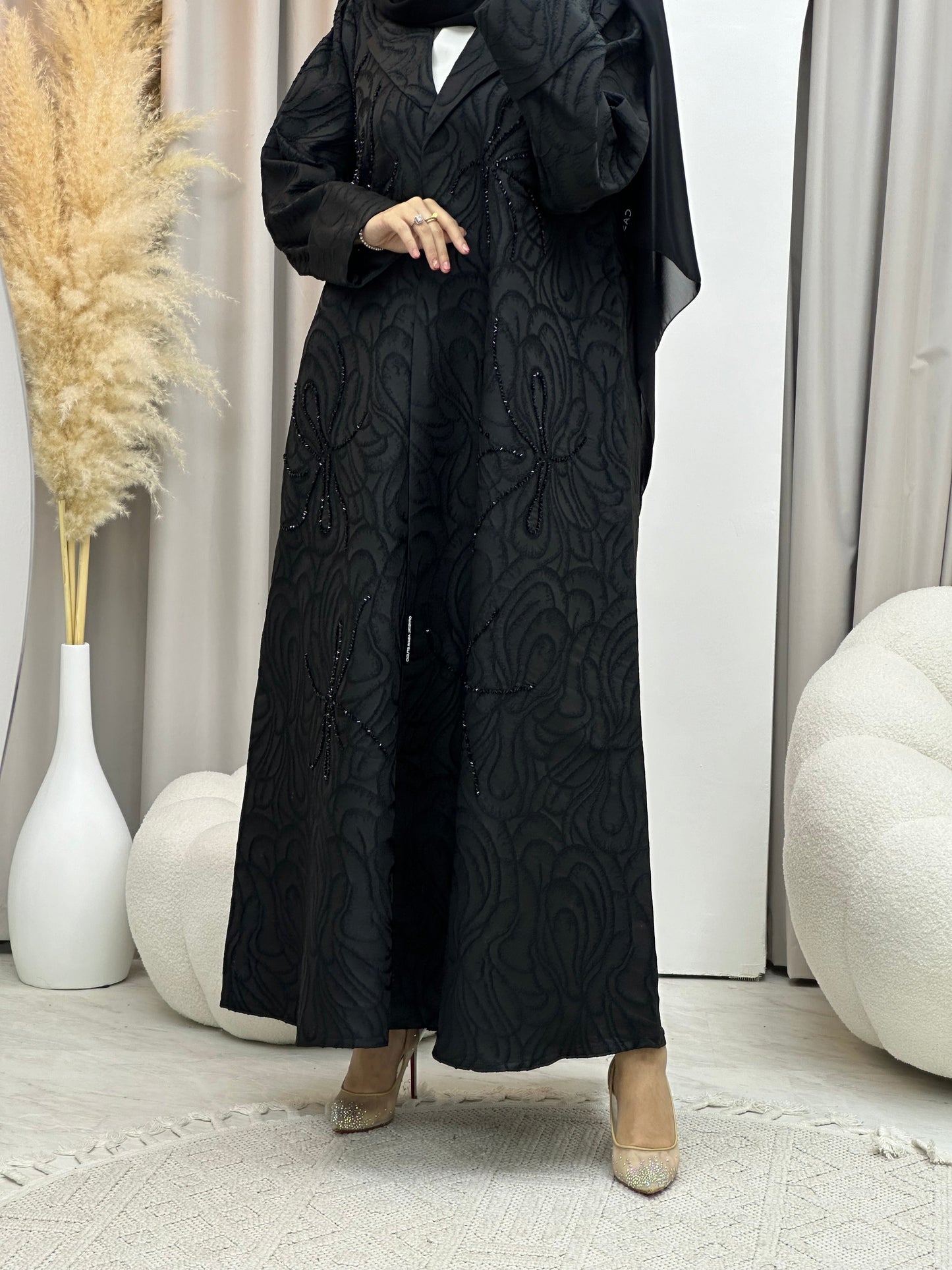 C RTW 0046 Black Eid Abaya