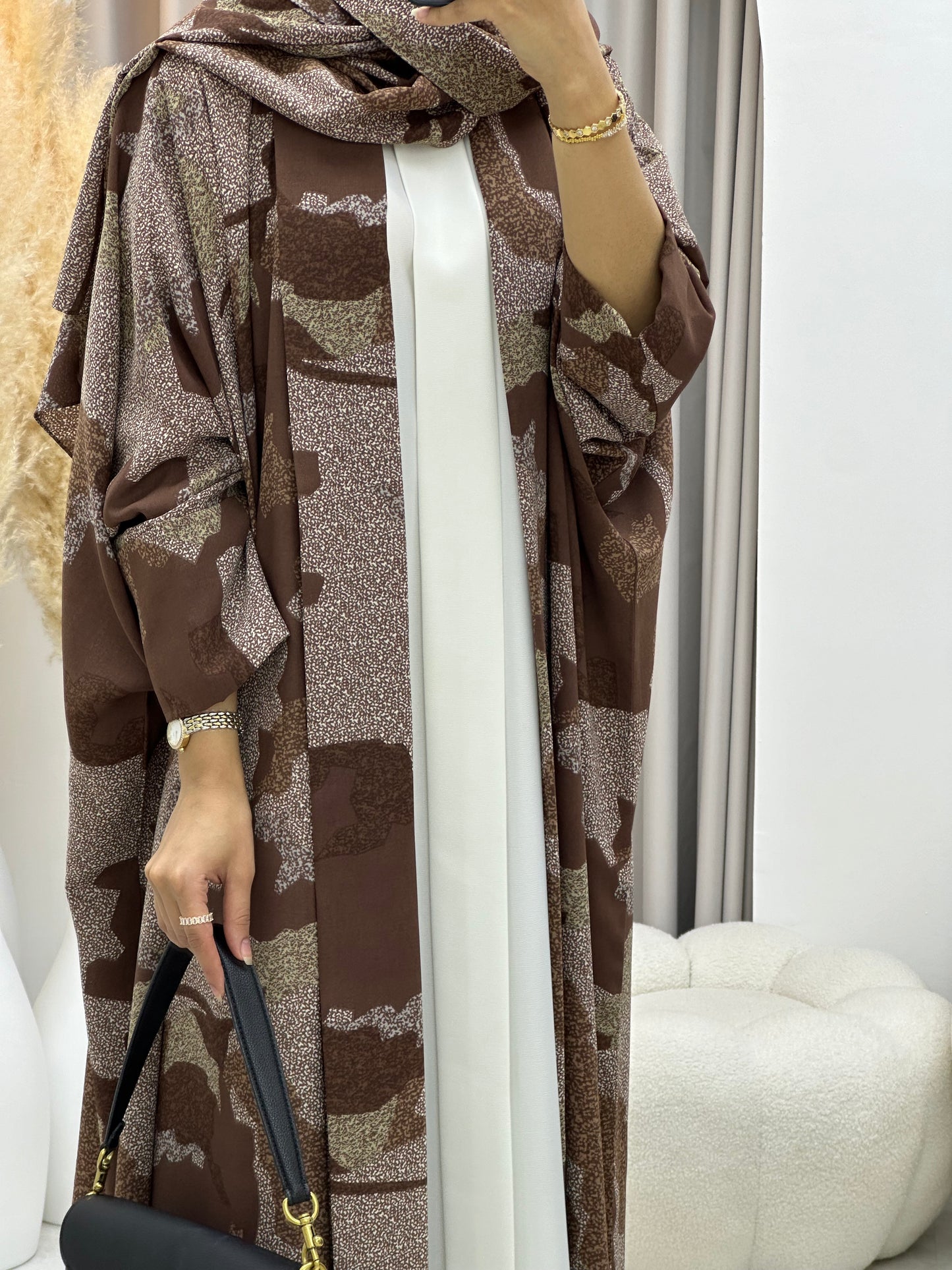 C 0237-02 Army Brown Abaya