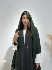 عباية مطبوعة بنقشة زنبق أسود C 1254