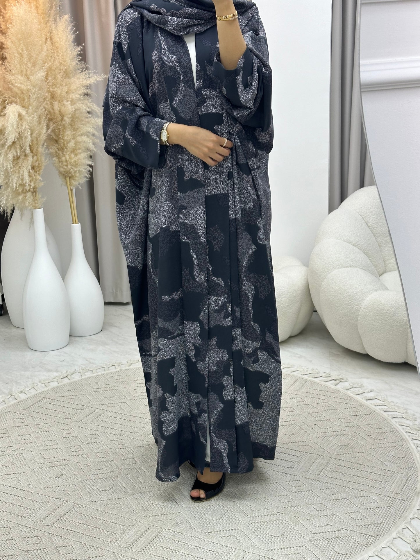 C 0237-03 Army Grey Abaya