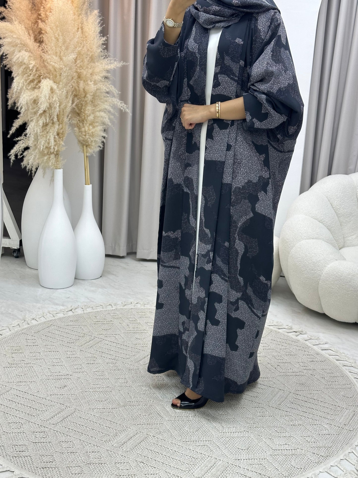 C 0237-03 Army Grey Abaya