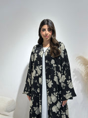 C 1399 Printed Black Abaya