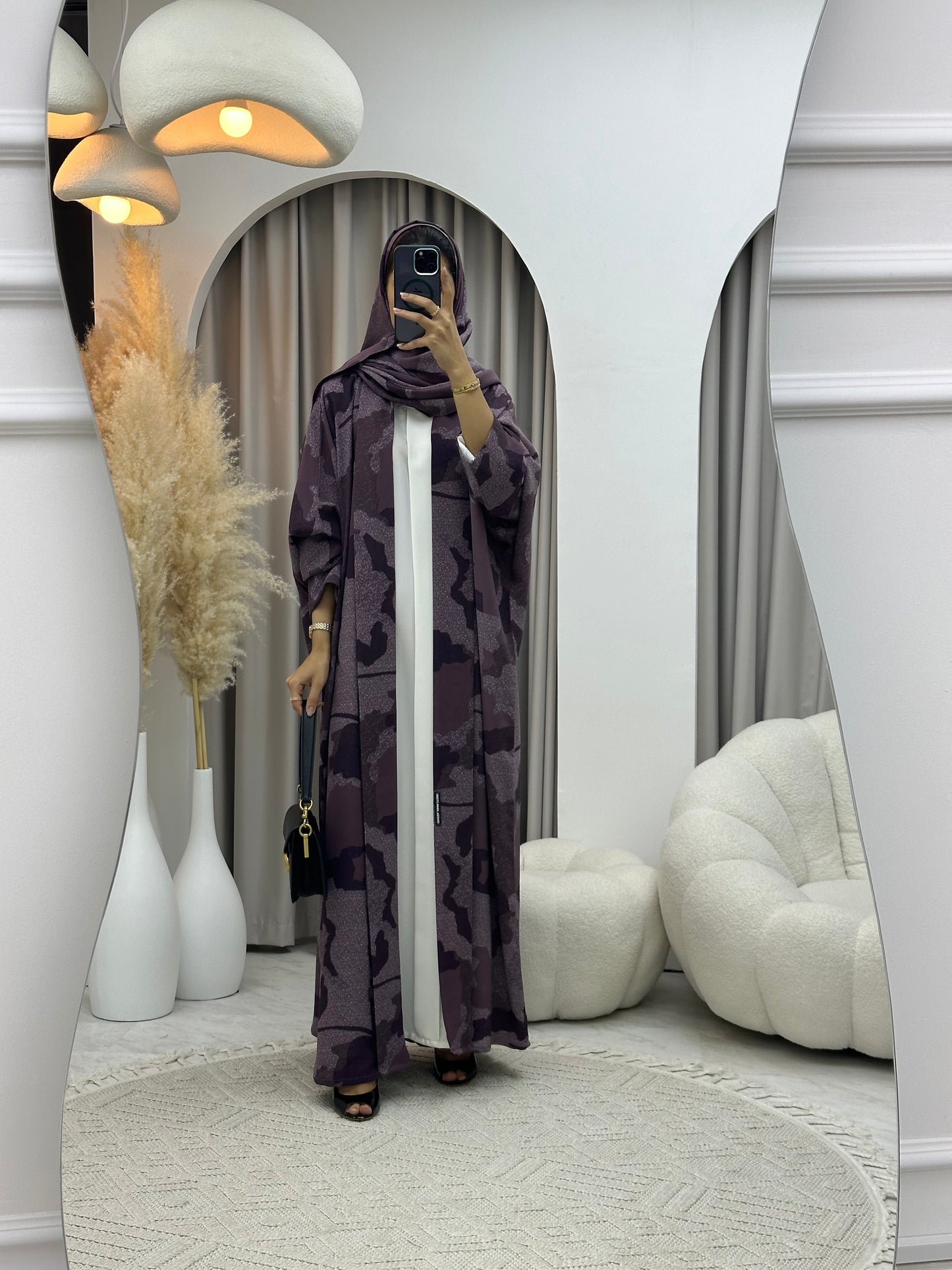 C 0237-04 Army Purple Abaya