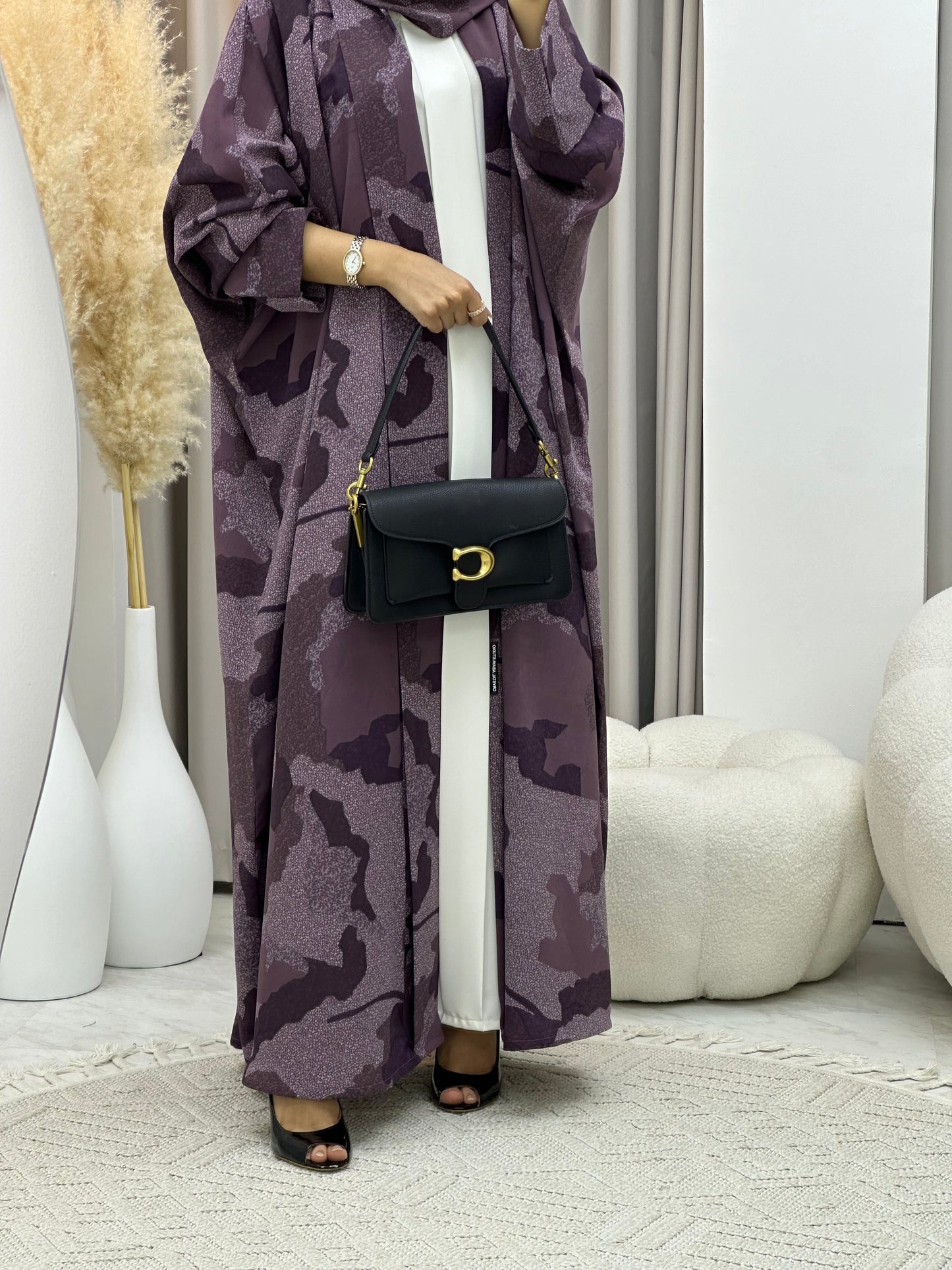 C 0237-04 Army Purple Abaya