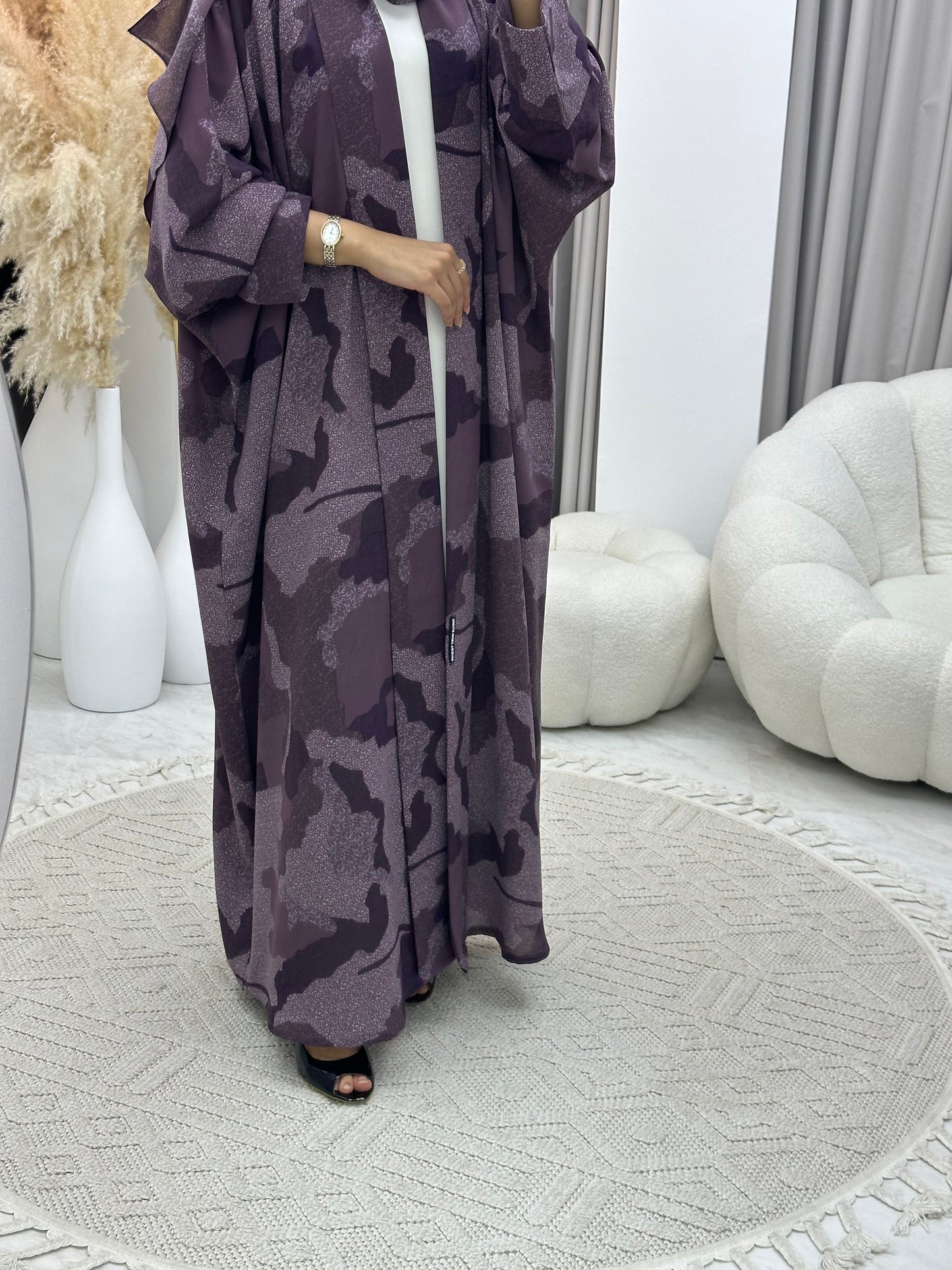 C 0237-04 Army Purple Abaya