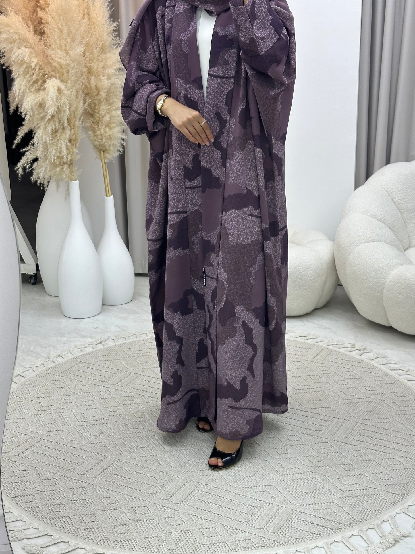 C 0237-04 Army Purple Abaya