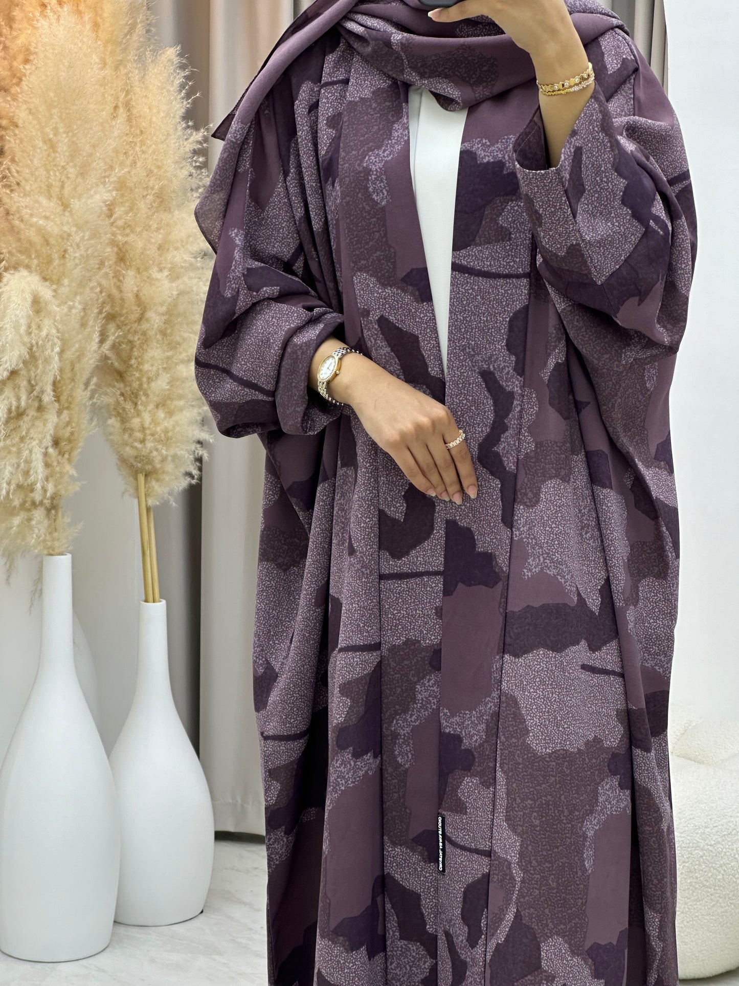 C 0237-04 Army Purple Abaya