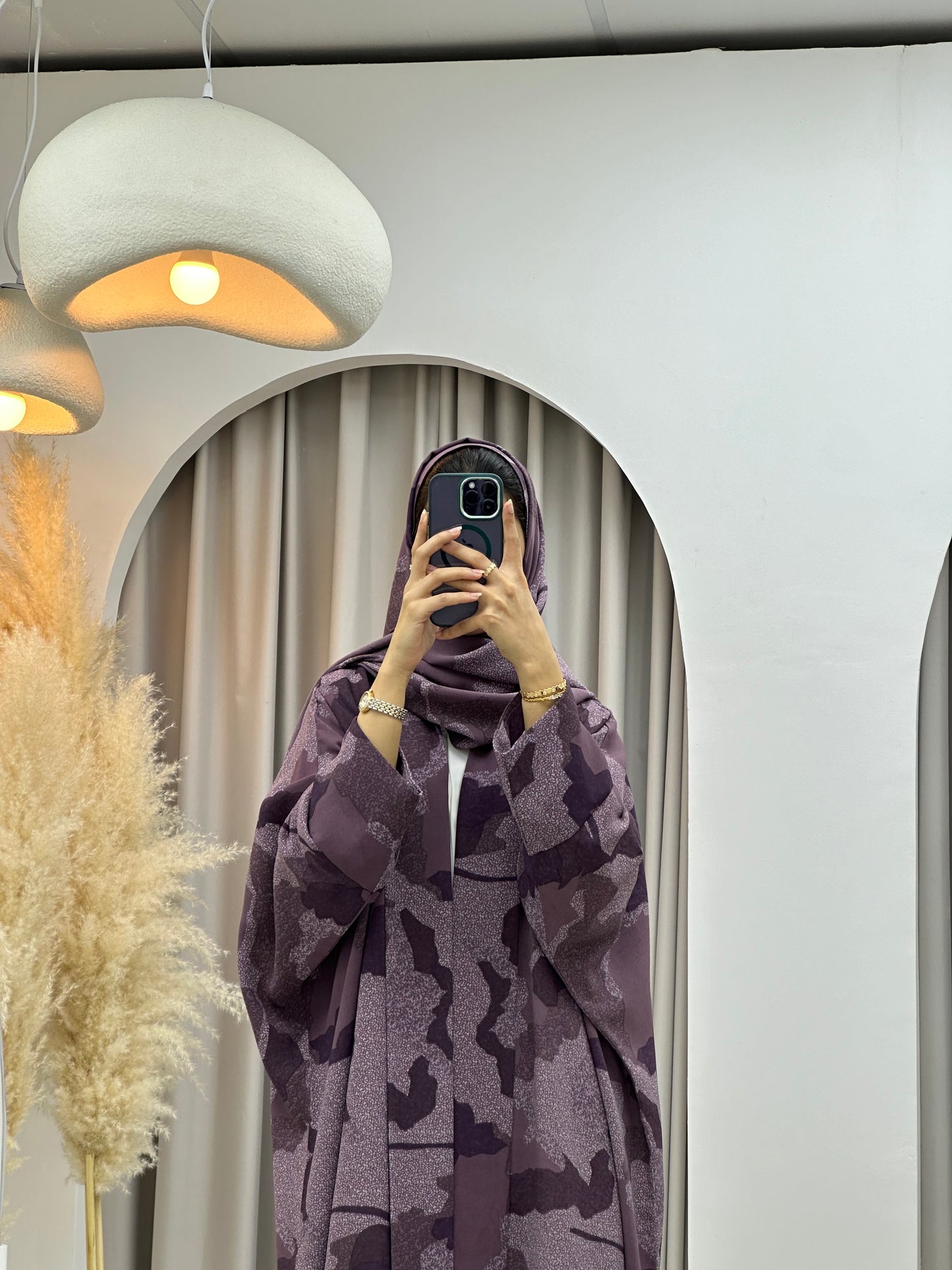 C 0237-04 Army Purple Abaya