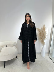 C 1398 Black Lace Abaya