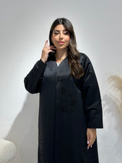 C 1396 Beaded Black Abaya