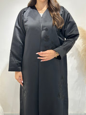 C 1396 Beaded Black Abaya