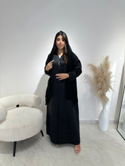 C 1396 Beaded Black Abaya