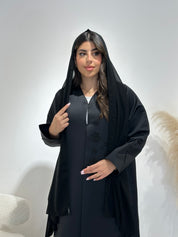C 1396 Beaded Black Abaya