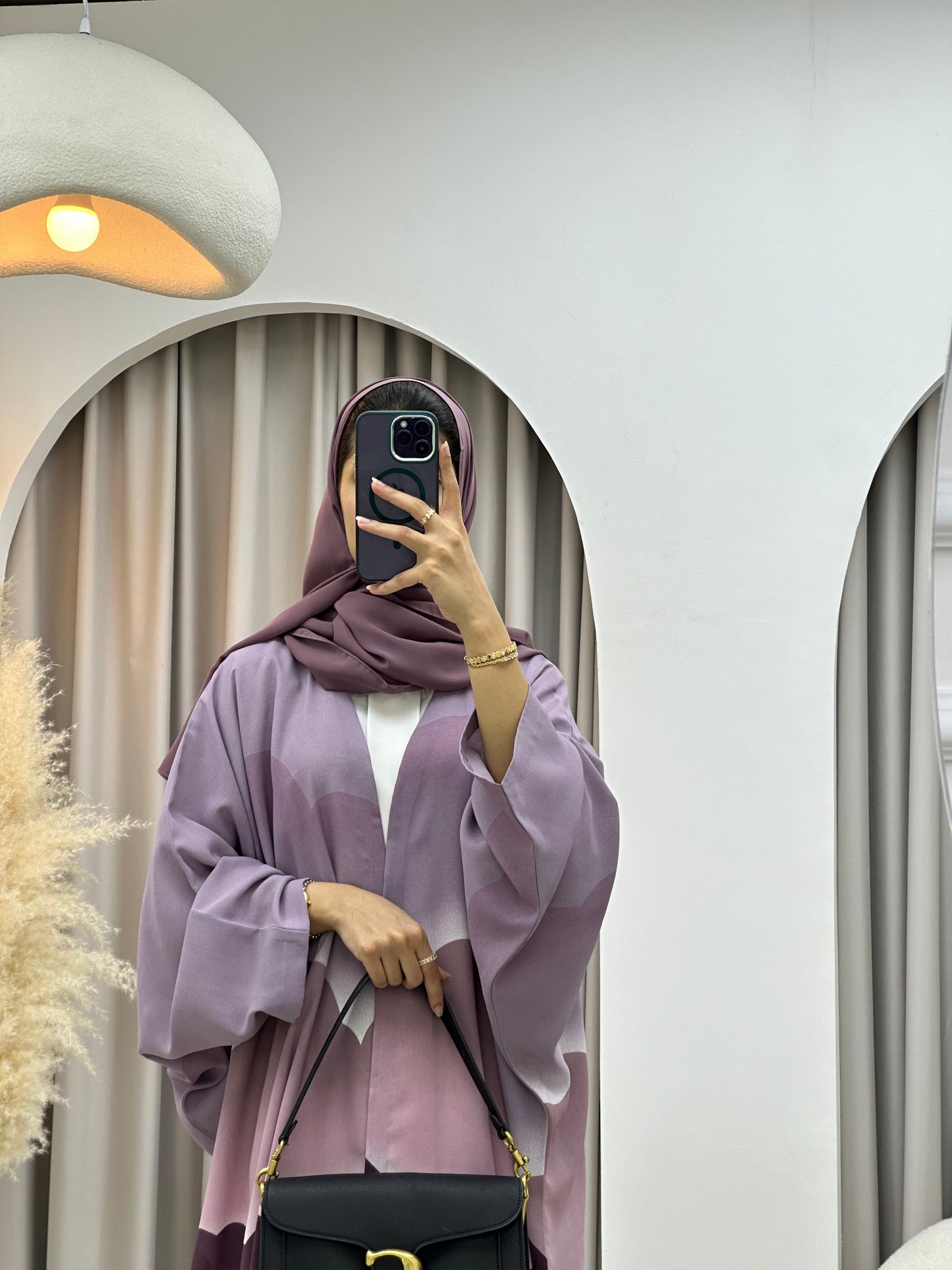 C 0238-03 Wavy Purple Abaya