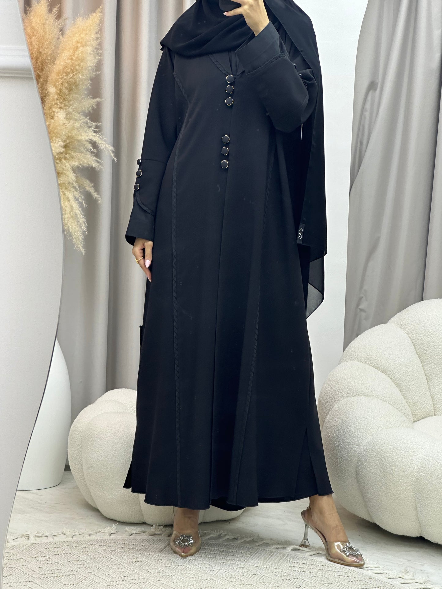 C RTW 0049 Black Abaya