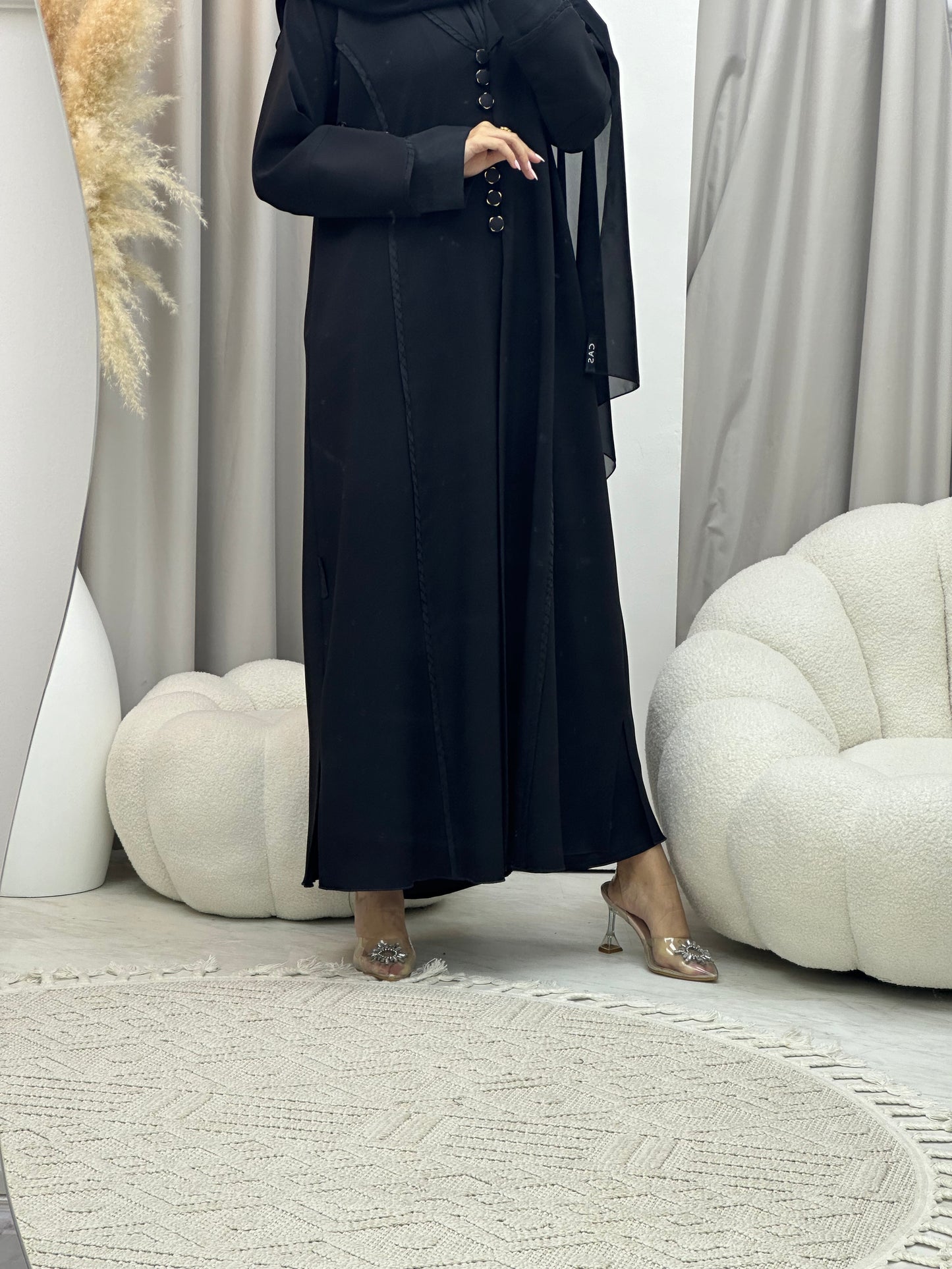 C RTW 0049 Black Abaya