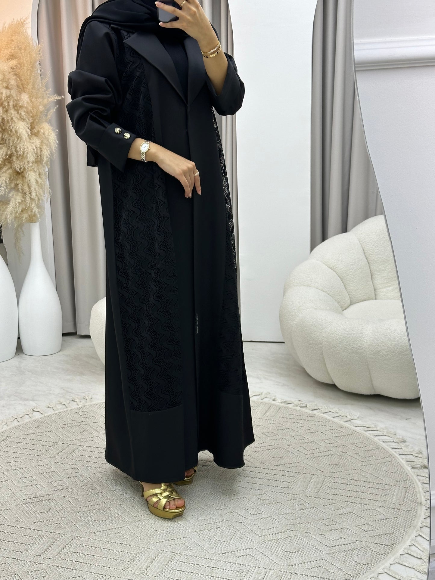 C 0239 Black Coat Abaya