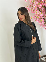 C 1245 Black Beaded Abaya