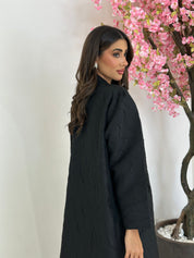 C 1245 Black Beaded Abaya