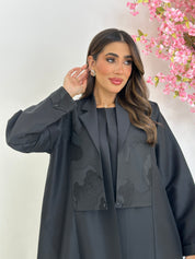 C 1246 Black Coat Abaya