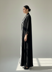 C 1769 Black Lace Abaya