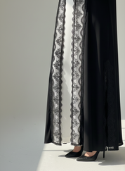 C 1769 Black Lace Abaya