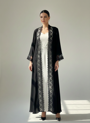C 1769 Black Lace Abaya