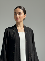 C 1762 Black Work Abaya