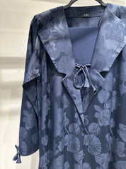C 1416-03 Navy Blue Coat Abaya