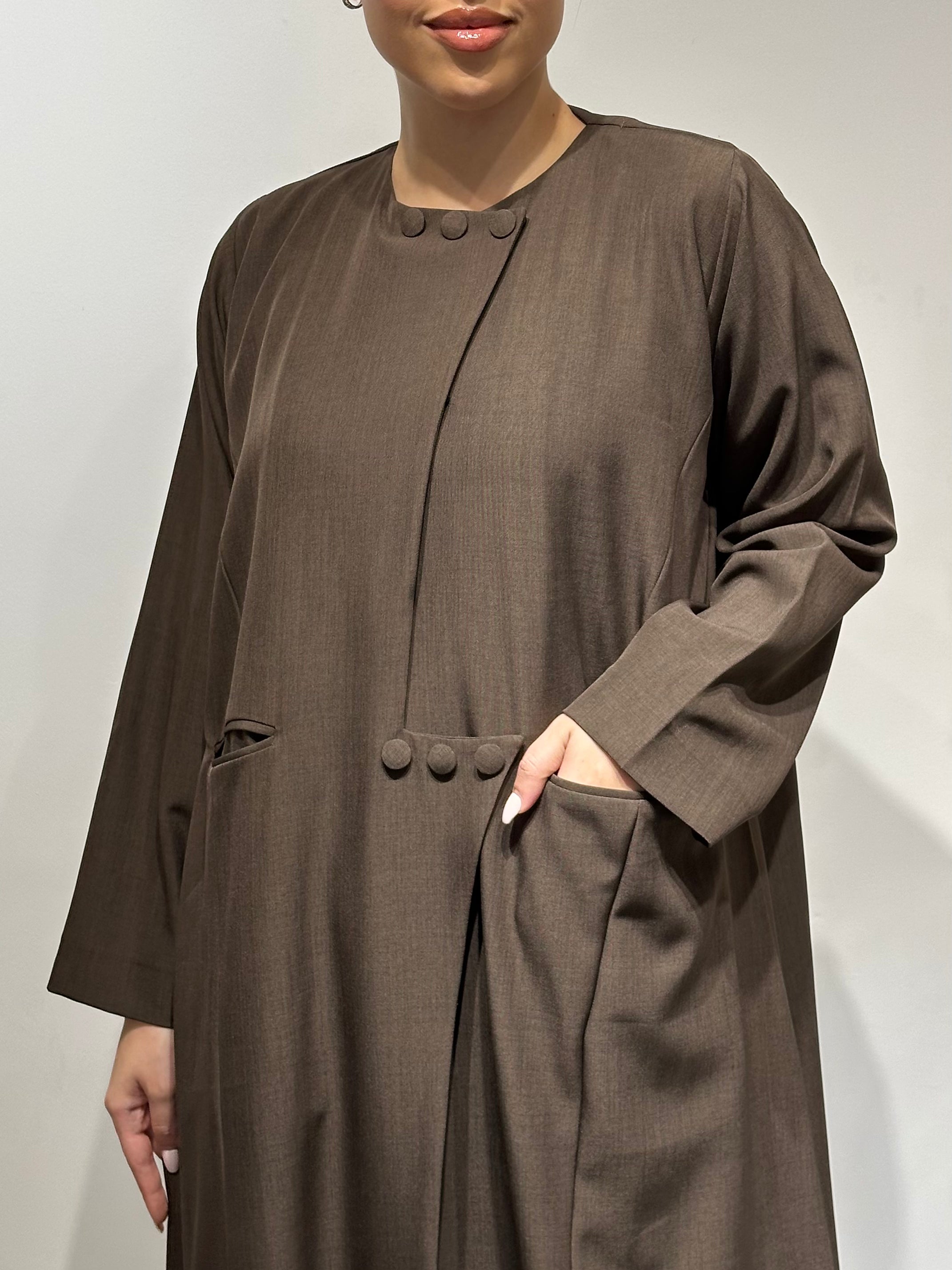 C 1626 Coffee Brown Abaya
