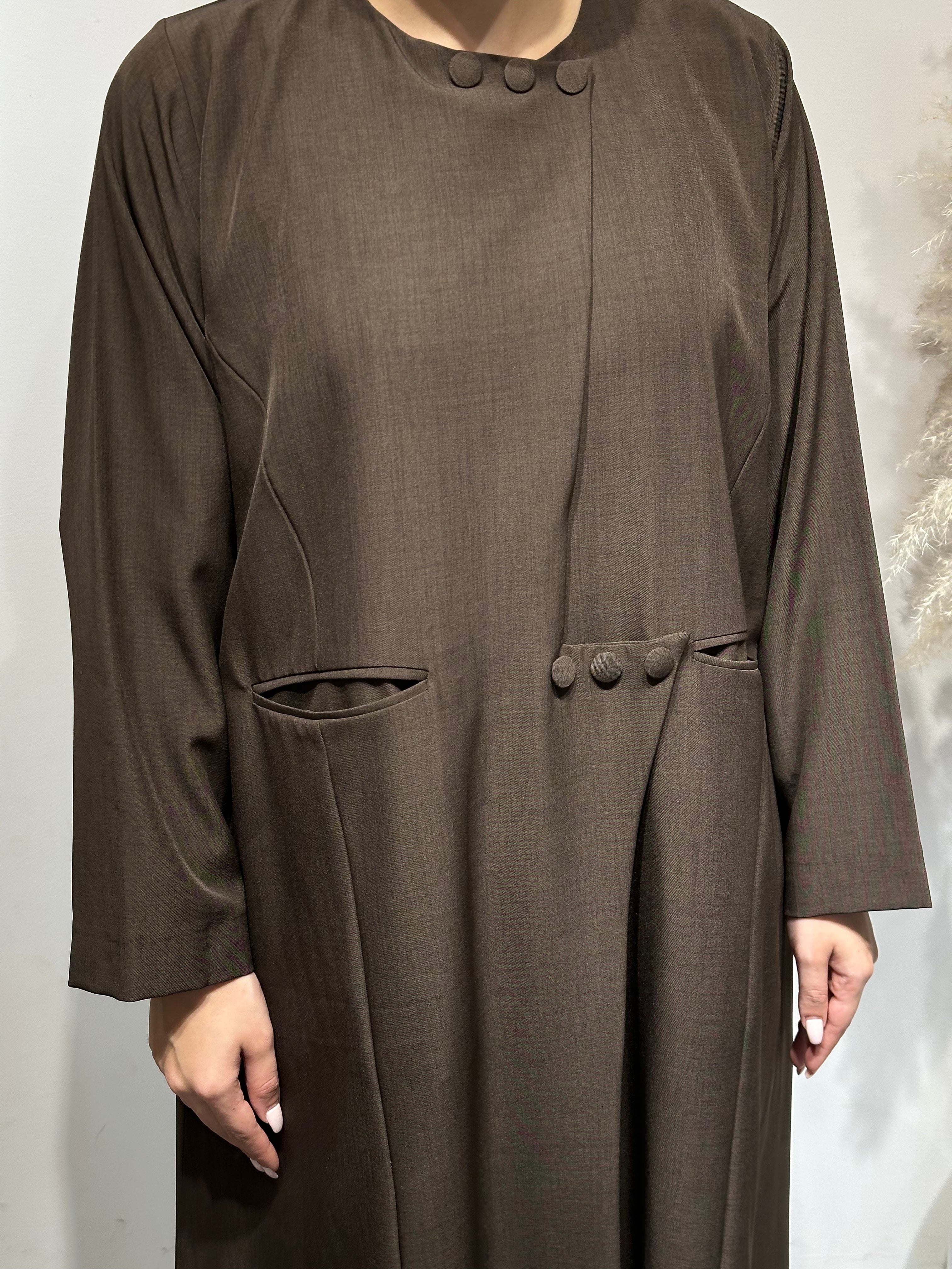 C 1626 Coffee Brown Abaya