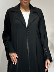 C 1627 Black Lace Abaya