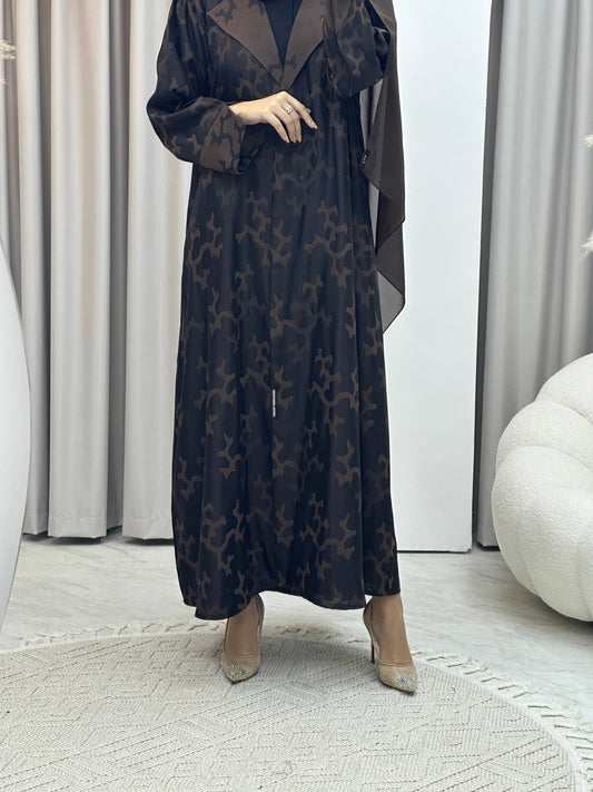 C RTW Web Winter Brown Coat Abaya