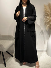 C 1629 Black Lace Abaya