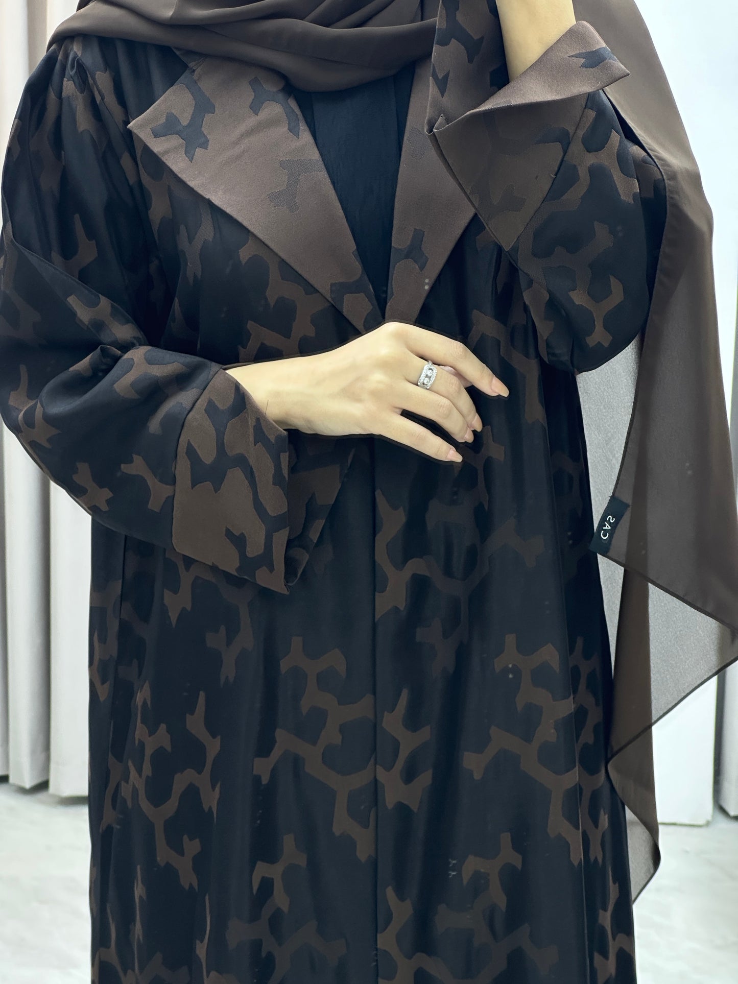 C RTW Web Winter Brown Coat Abaya