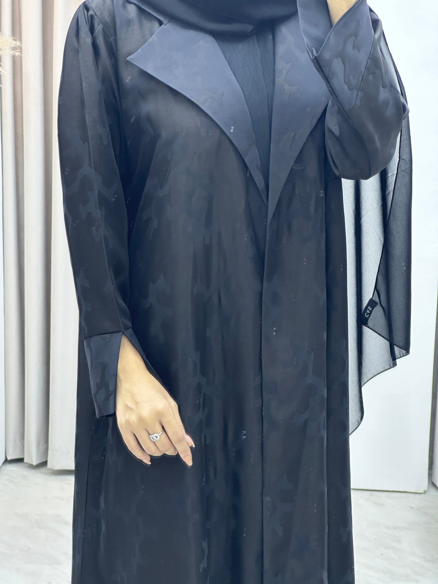 C RTW Web Winter Black Coat Abaya