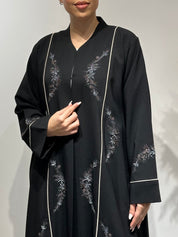C 1631 Black Beaded Embroidered Abaya