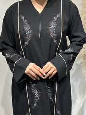 C 1631 Black Beaded Embroidered Abaya