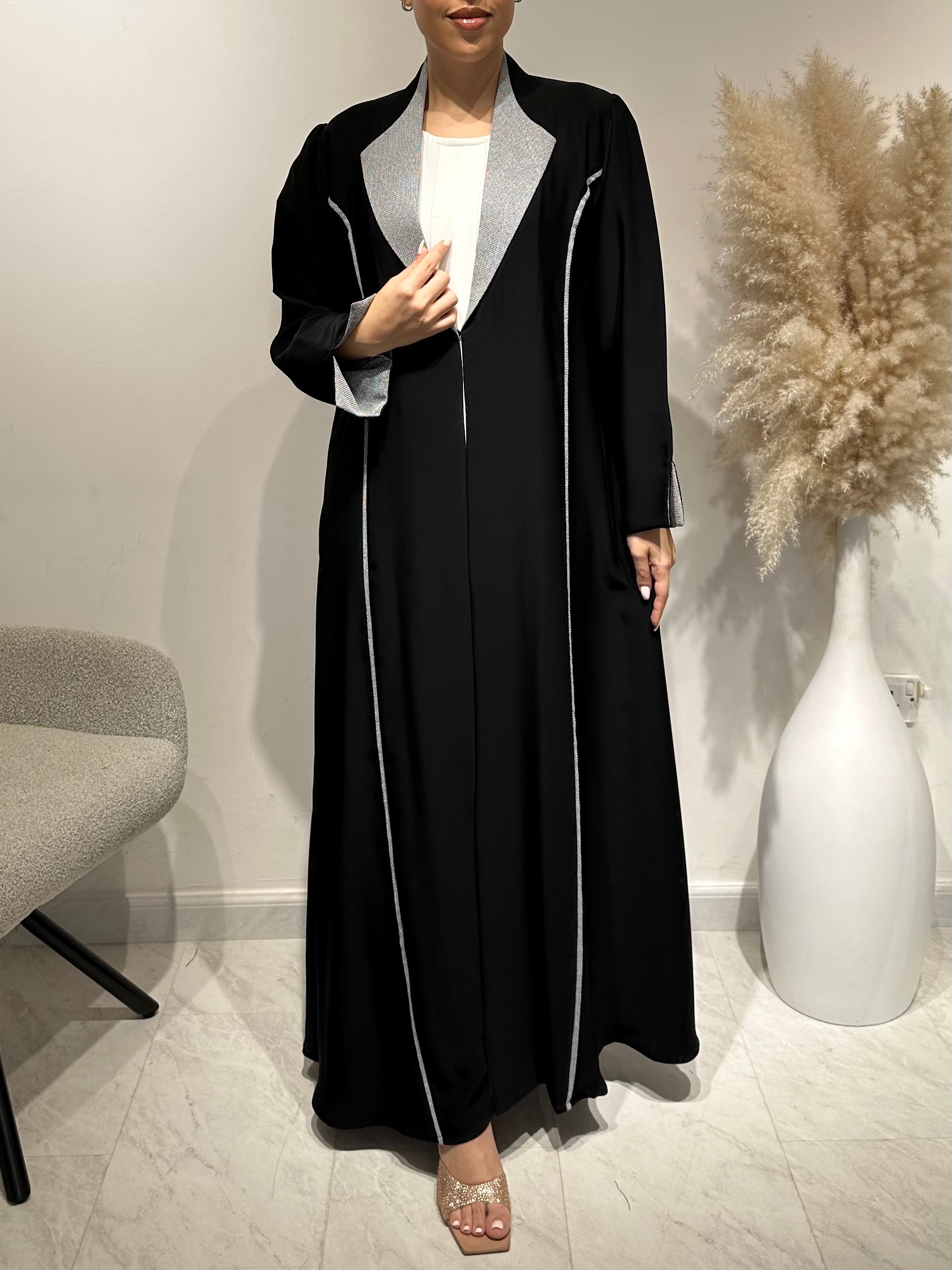 C 1633 Black Coat Abaya