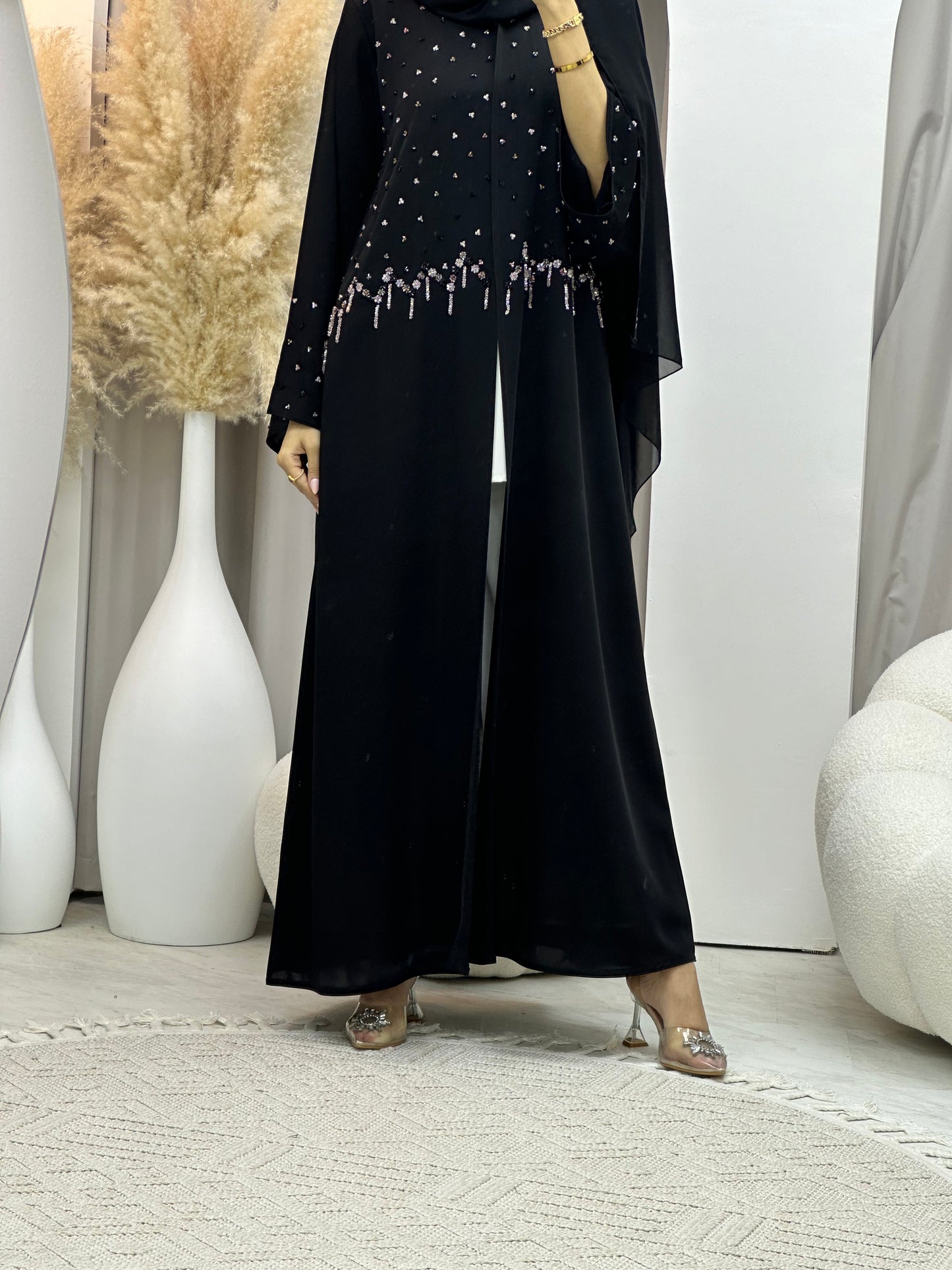 C RTW 0063 Black Abaya