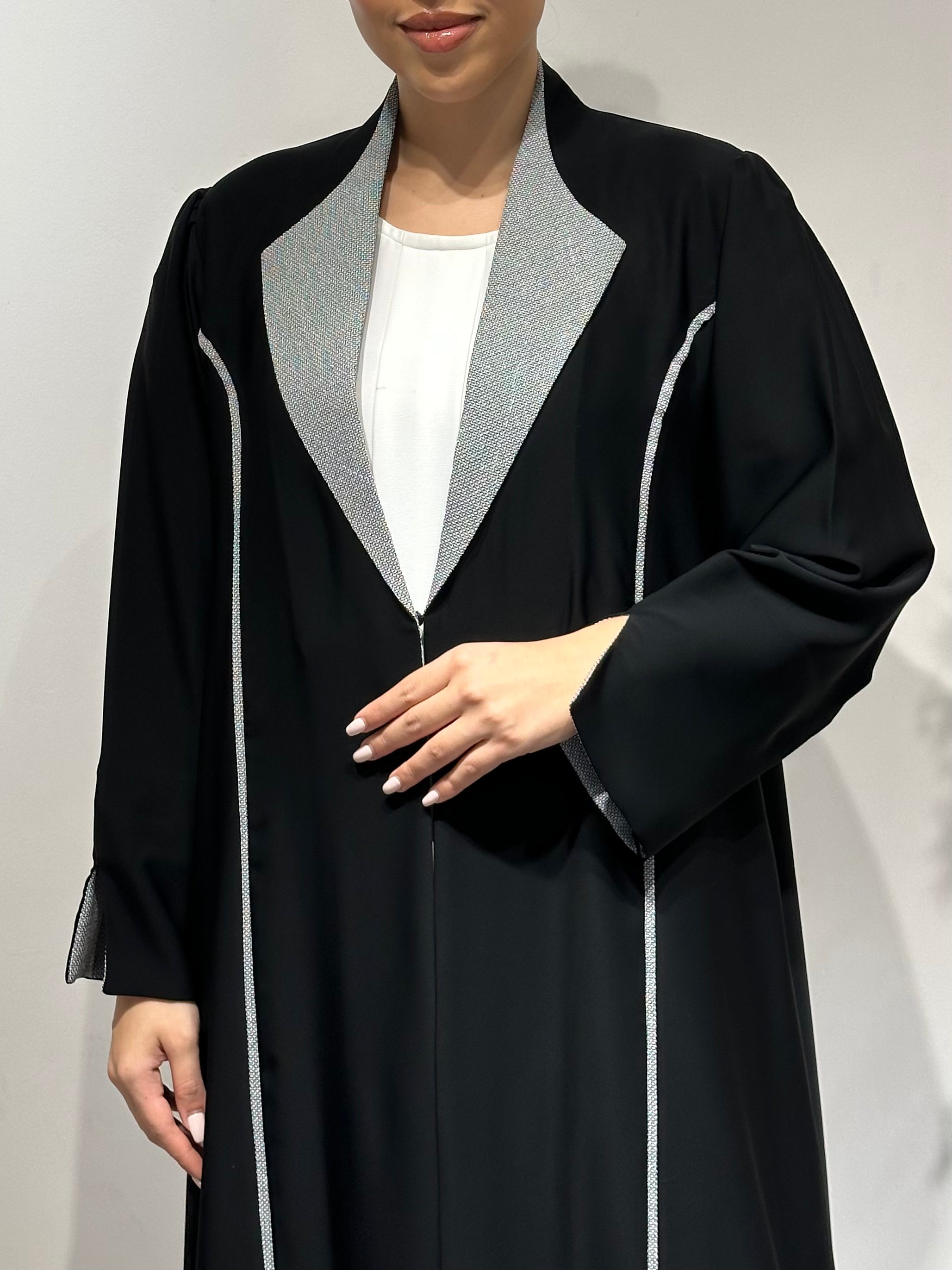 C 1633 Black Coat Abaya