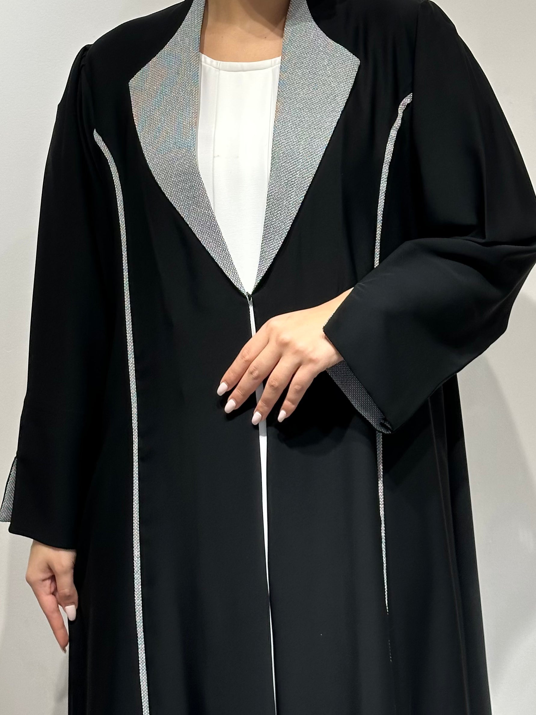 C 1633 Black Coat Abaya