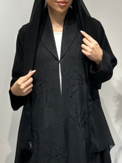 C 1634 Black Beaded Abaya